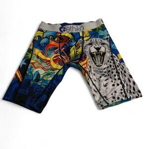 Ethika Boxer Briefs Mens S Multicolor Graffiti Snow Leopard Graphic
